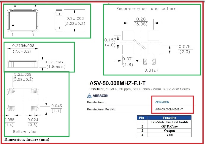 PCB COMPONENT DATASHEET